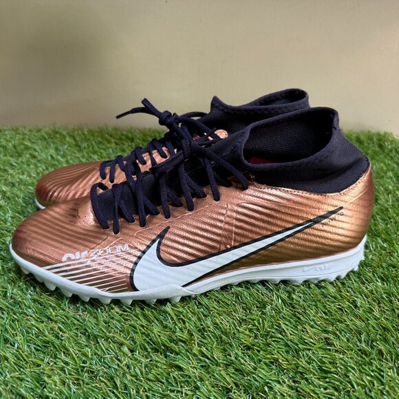 Nike Zoom Mercurial Superfly 9 Academy TF Turf Soccer Cleats Mens 8.5 Met Copper